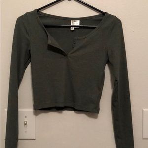 H&M Green Crop Top